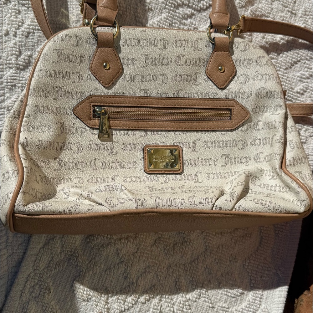 Juicy Couture Beige and Brown Satchel